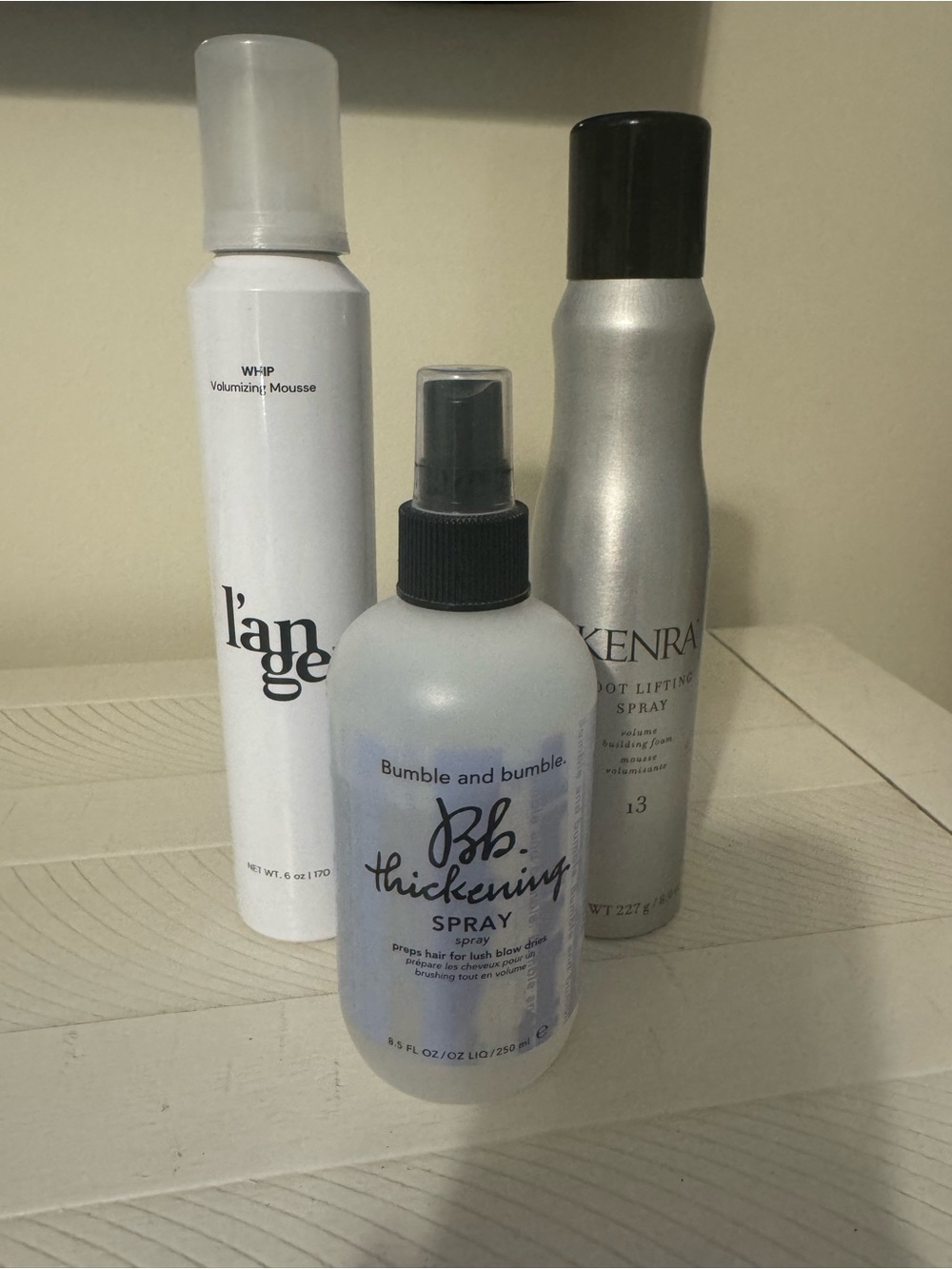 Bumble and Bumble Thickening Spray - Lange Volume Mouse - Kenra Root Lift Spray
